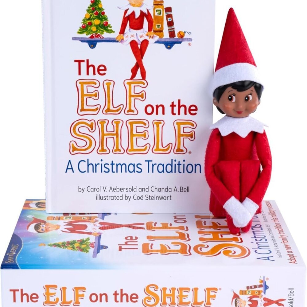 A Christmas Tradition - Girl Scout Elf with Brown Eyes - Includes Artfully Illus